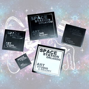 Sticker Pack - Space Station Orlando - 5 total B & W