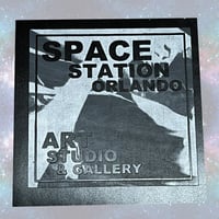 Image 2 of Sticker Pack - Space Station Orlando - 5 total B & W
