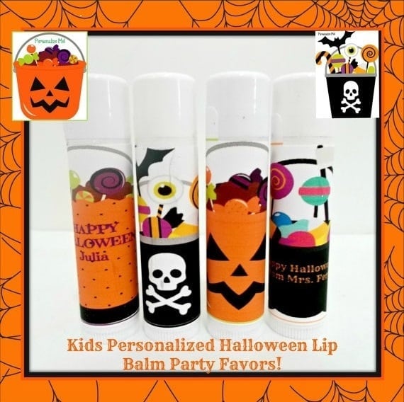 Image of TRICK OR TREAT HALLOWEEN Organic Lip Balm FREE Personalization You Select Qty.