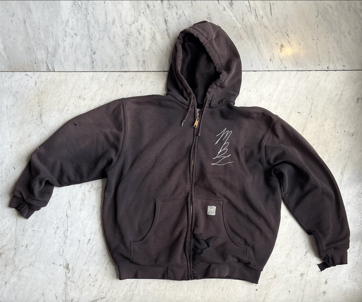 Image of 1990's Thrashed Carhart XL Lined Zip Up