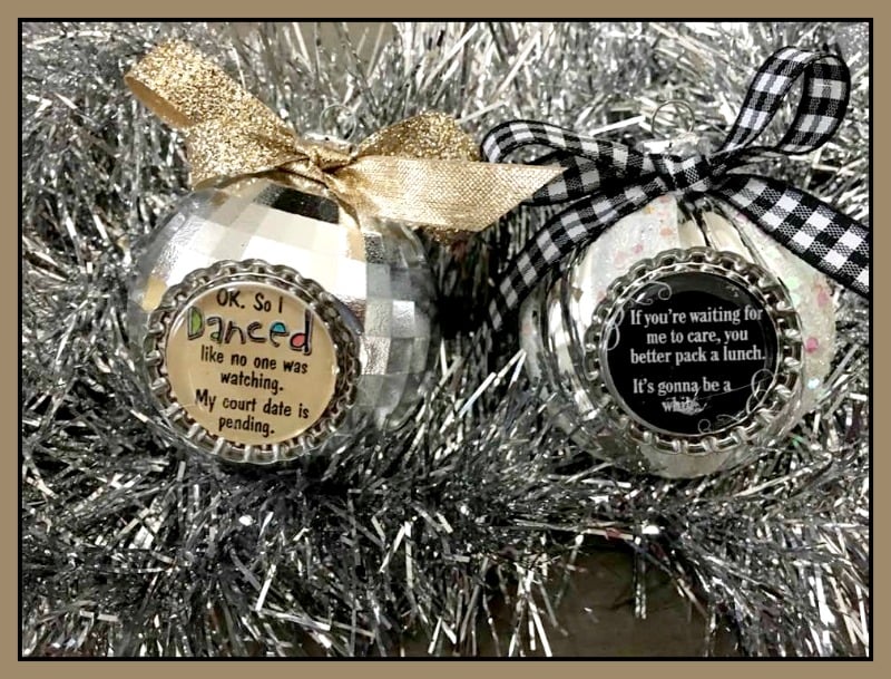 Image of Sassy Holiday Ornaments - Make a great gift - Sure to bring a Laugh! 