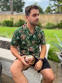 Image 1 of Tipsy  Kodama Aloha Shirt  - Green