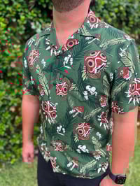 Image 2 of Tipsy  Kodama Aloha Shirt  - Green