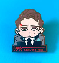 Image 1 of Connor Stress Level Enamel Pin