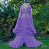 Lavender/Periwinkle Vegan "Cassandra" Dressing Gown