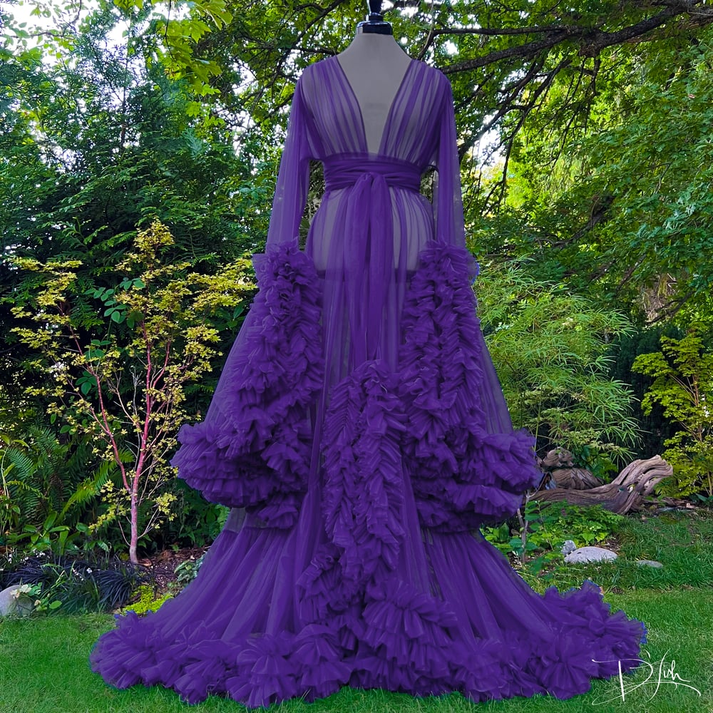 Image of Passionate Purple Vegan "Cassandra" Dressing Gown 
