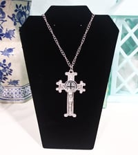 St. Benedict Scroll Crucifix Necklace