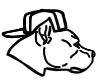 Image 1 of Pit Bull/ Bully with Hat Decal