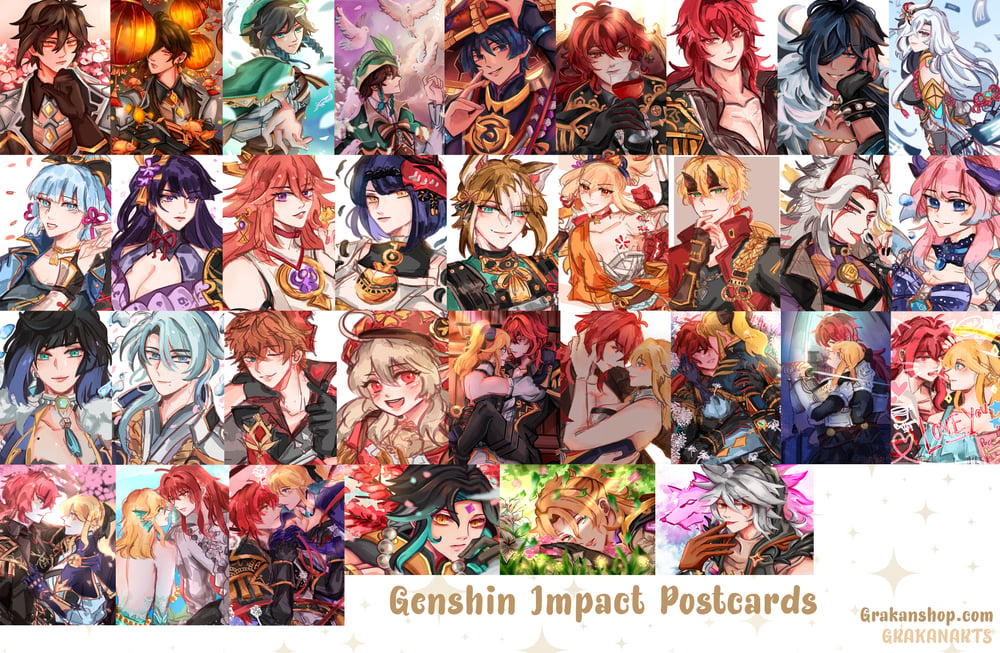 Image of Genshin Impact Postcards