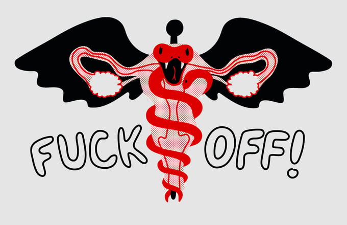 Image of Fuck Off! Risograph Print