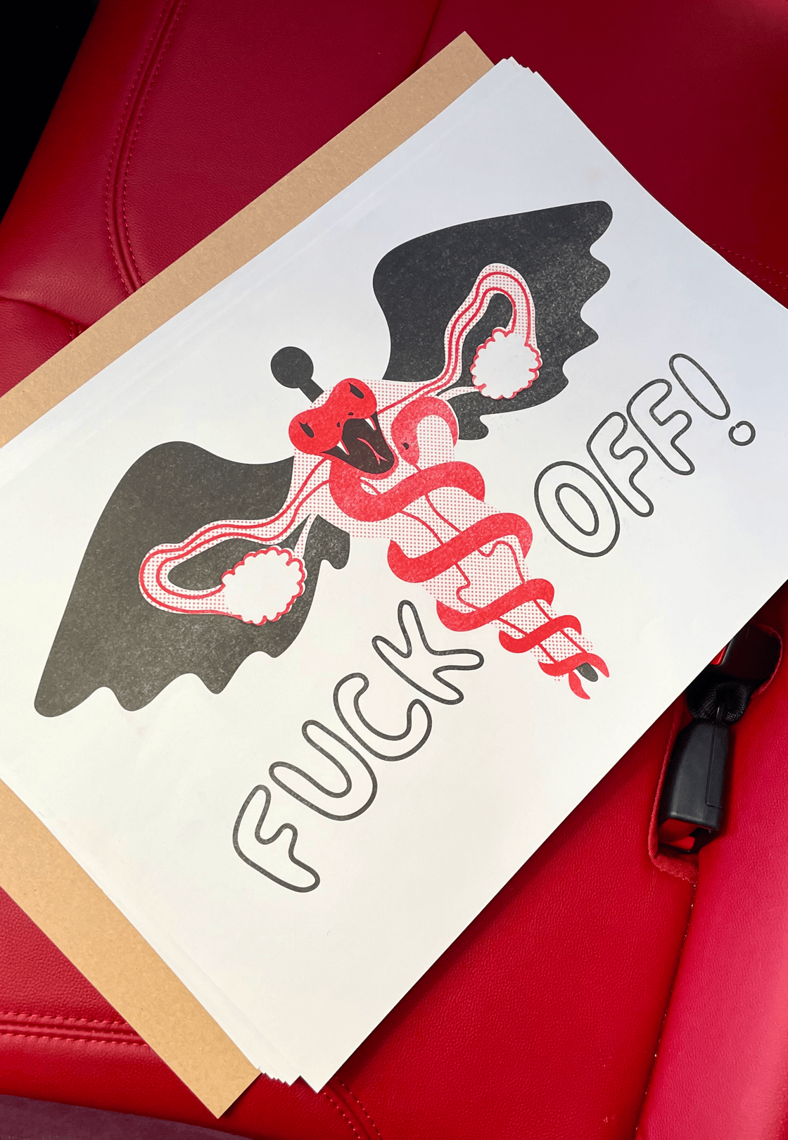 Image of Fuck Off! Risograph Print