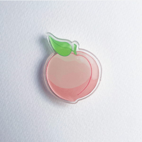 Peachy Acrylic Pin