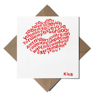 Image 1 of Kiss Greeting Card