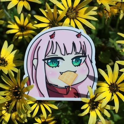 Image of 02 Waffle Die Cut Vinyl Sticker
