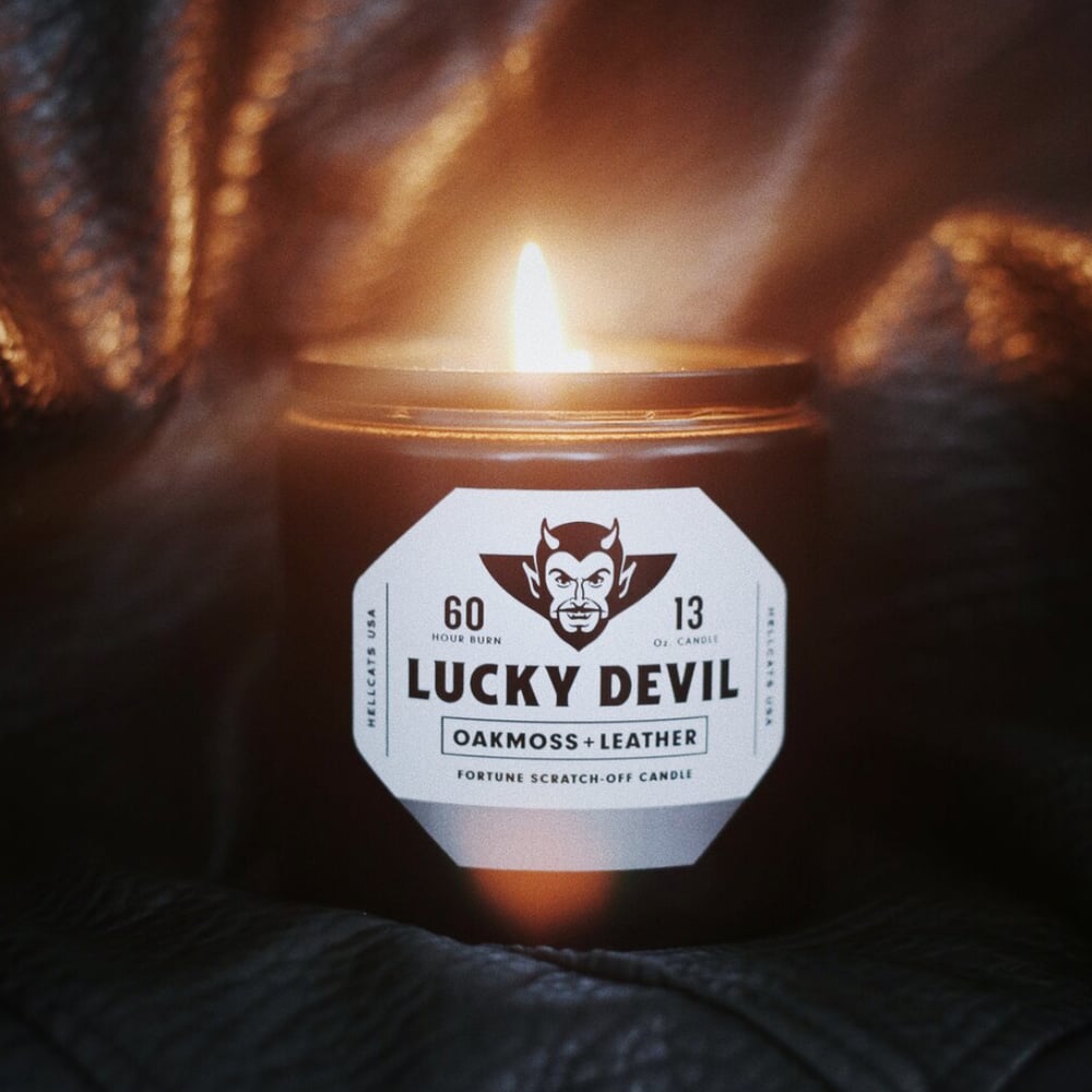 HELLCATS FORTUNE SCRATCH OFF CANDLE - LUCKY DEVIL