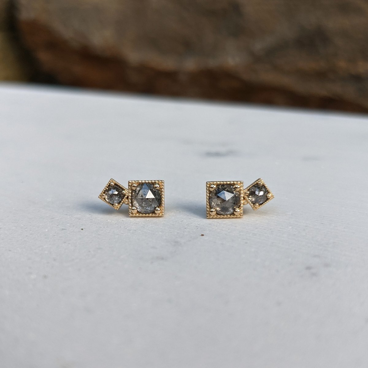 Image of Double Rose Cut Studs