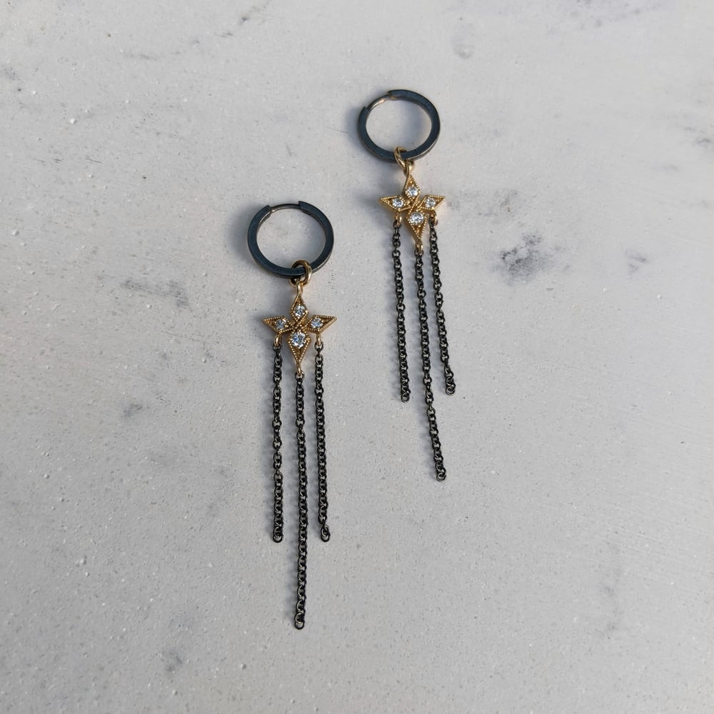 Image of Star + Chain Hoops