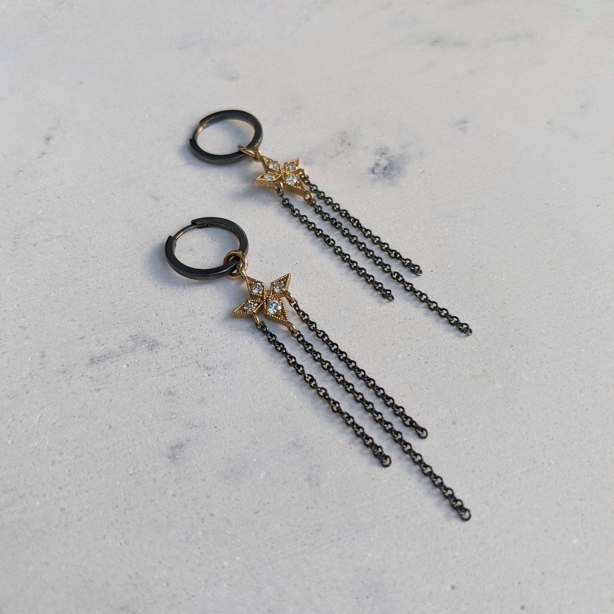 Image of Star + Chain Hoops