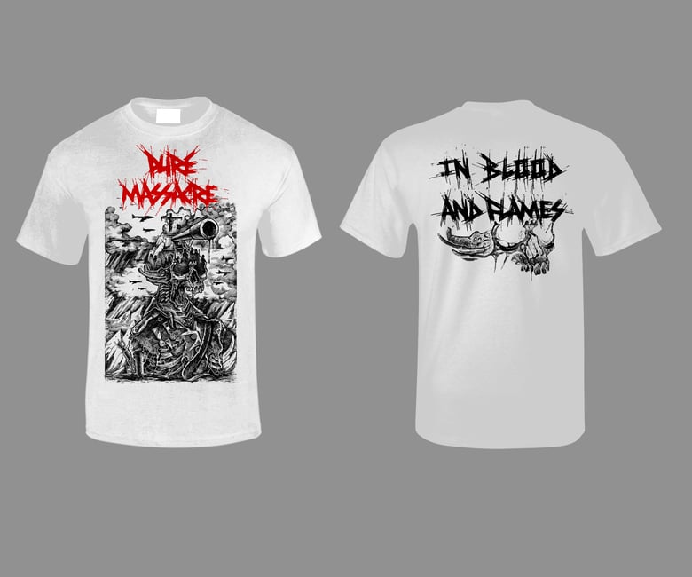 Image of Pure Massacre - In Blood and Flames Shirt White 