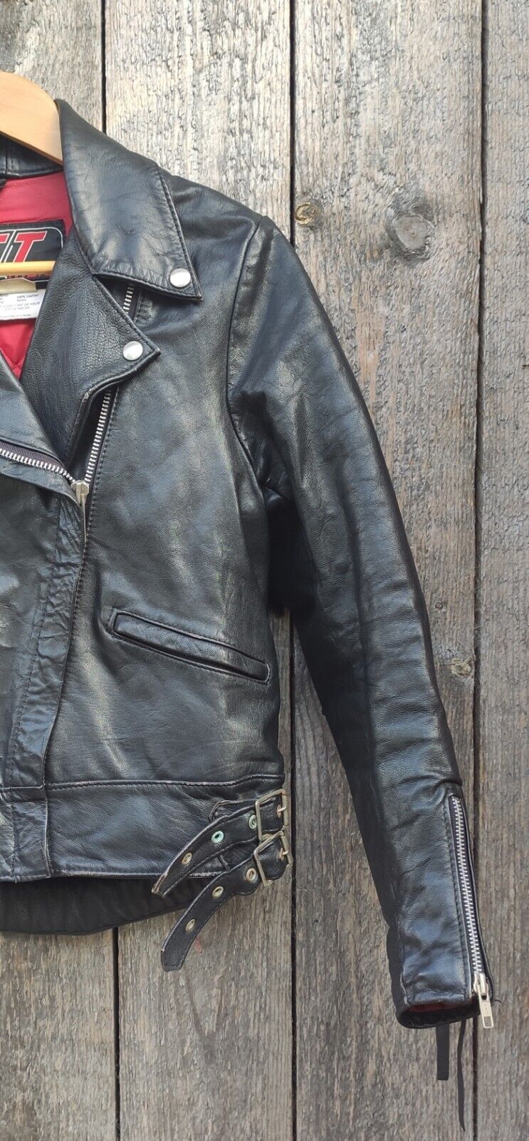 Image of Vintage TT Leathers Motorcycle Jacket With Tassles Size 38" Biker/Rocker