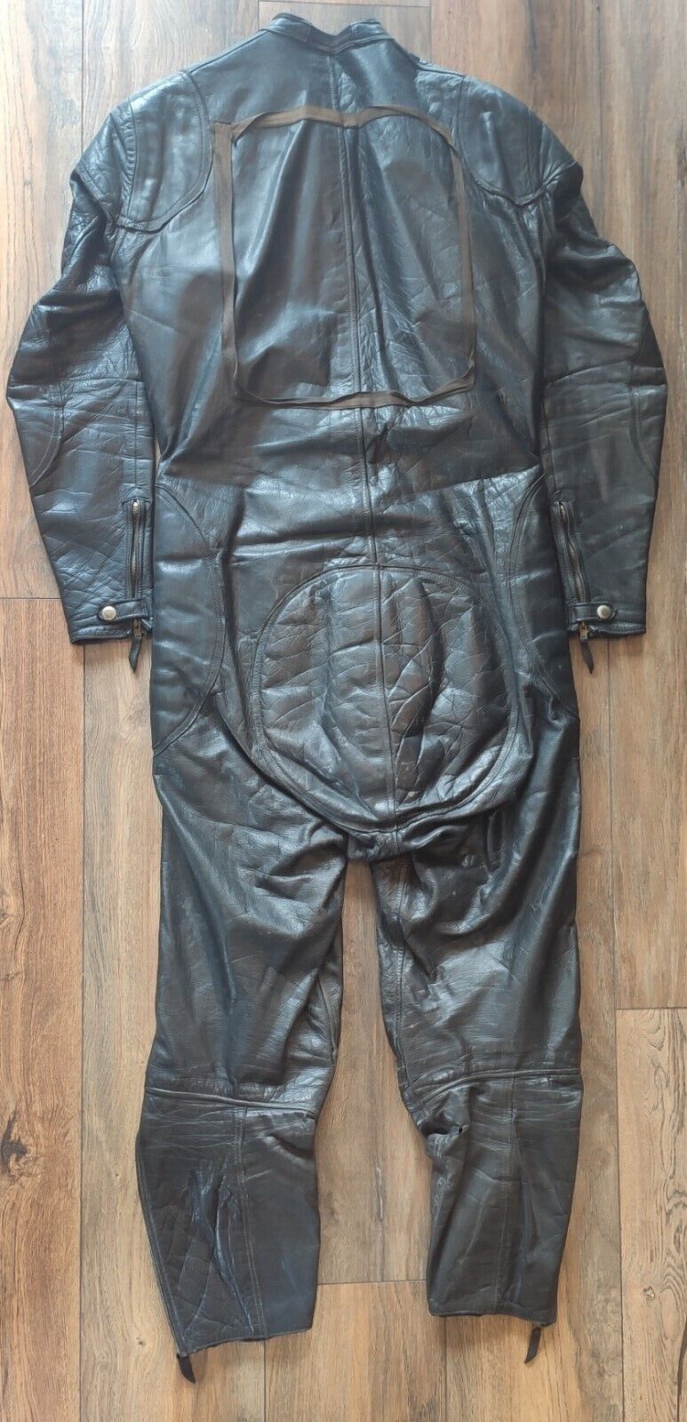 Image of Vintage Aviakit/Lewis Leathers Black Leather Racing Suit Size 38/One Piece