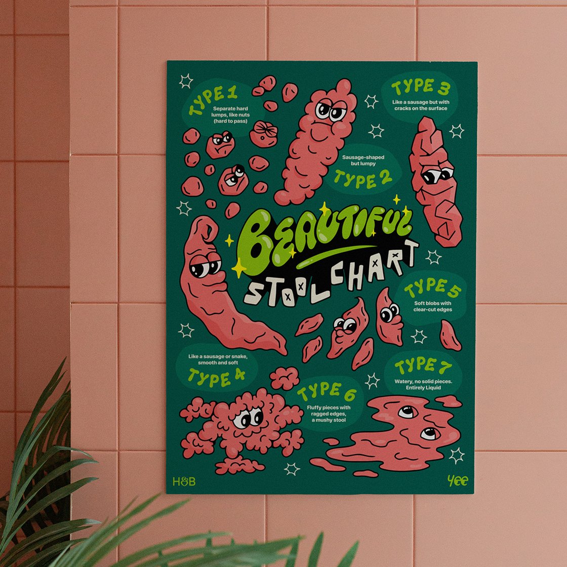 Image of Beautiful Stool Chart Art Print (A3+ size) π©