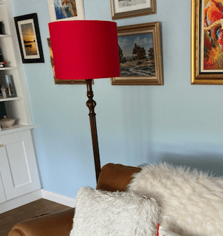 Image of Linen Blend Crimson Shade