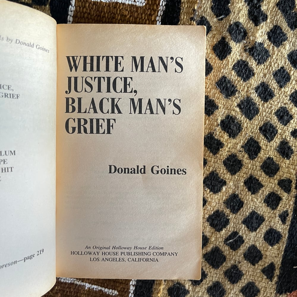 White Man’s Justice, Black Man’s Grief