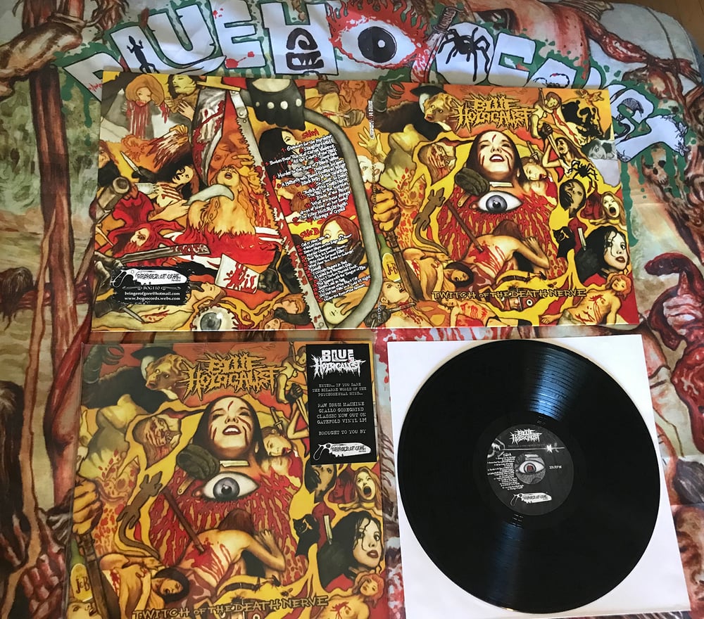 Image of BLUE HOLOCAUST "Twitch of the Death Nerve" 12" Gatefold LP (Black/Yellow or Blue vinyl)