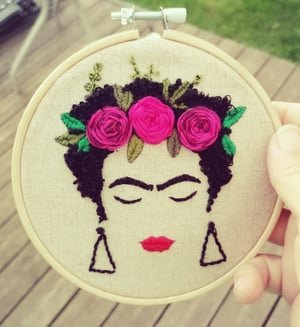 Frida kahlo style 5" hoop 