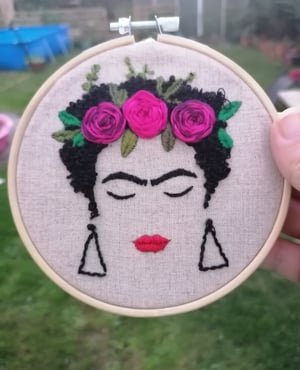 Frida kahlo style 5" hoop 