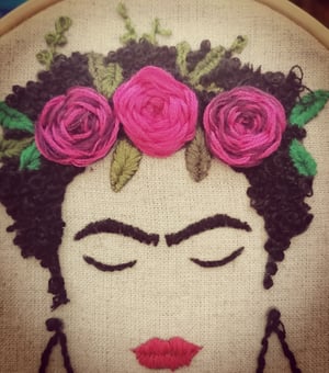 Frida kahlo style 5" hoop 