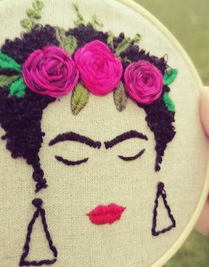 Frida kahlo style 5" hoop 