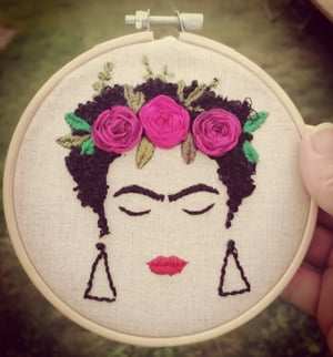 Frida kahlo style 5" hoop 