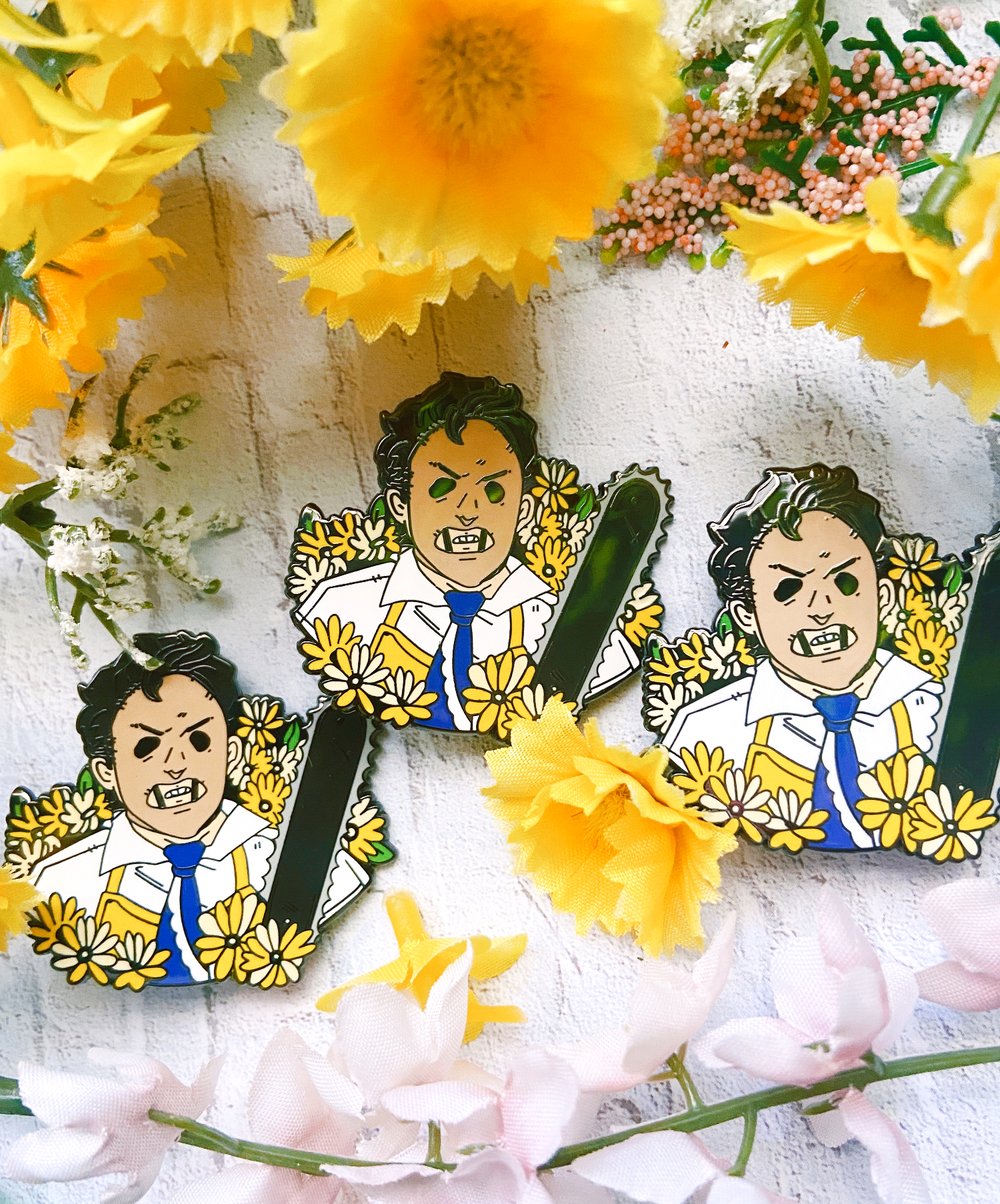 Cannibal Face | Floral Slashers - Enamel Pin