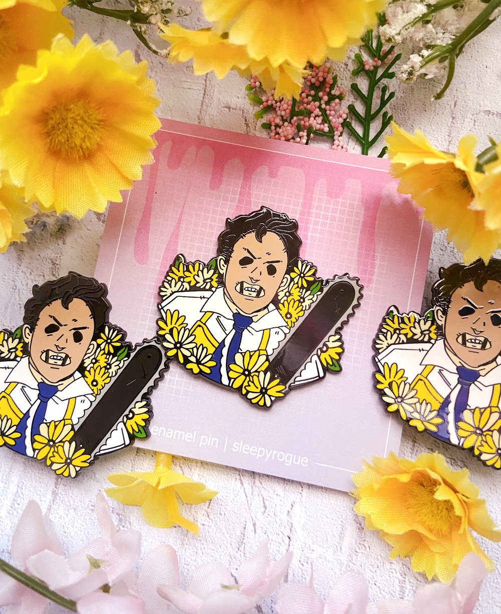 Cannibal Face | Floral Slashers - Enamel Pin