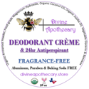 DEODORANT  CREME  2+oz   Unscented, Lavender & Brazilian Orange