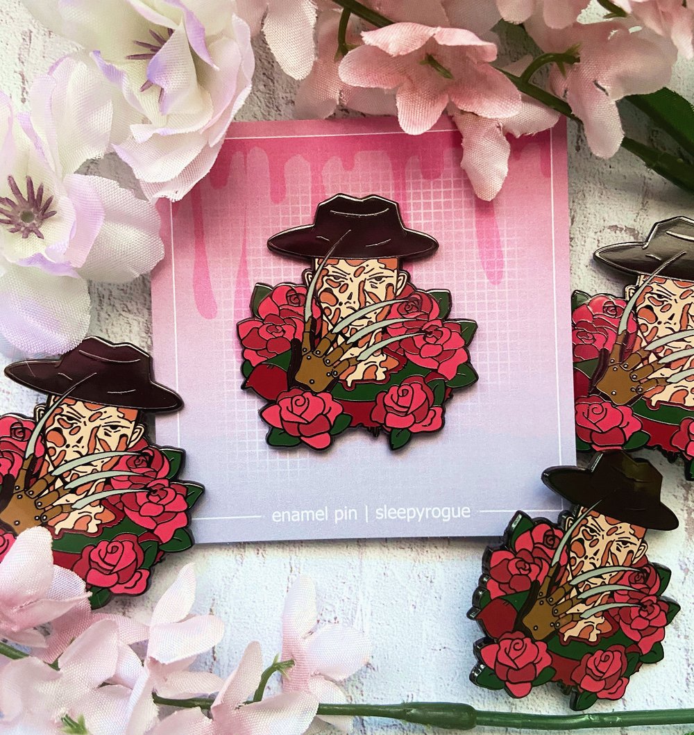Nightmare Man | Floral Slashers - Enamel Pin