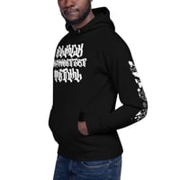 Image 4 of Unisex Hoodie "Black Metal Alphabetist"