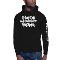 Image 2 of Unisex Hoodie "Black Metal Alphabetist"