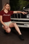 Bimmer Girls V Neck (Burgundy)