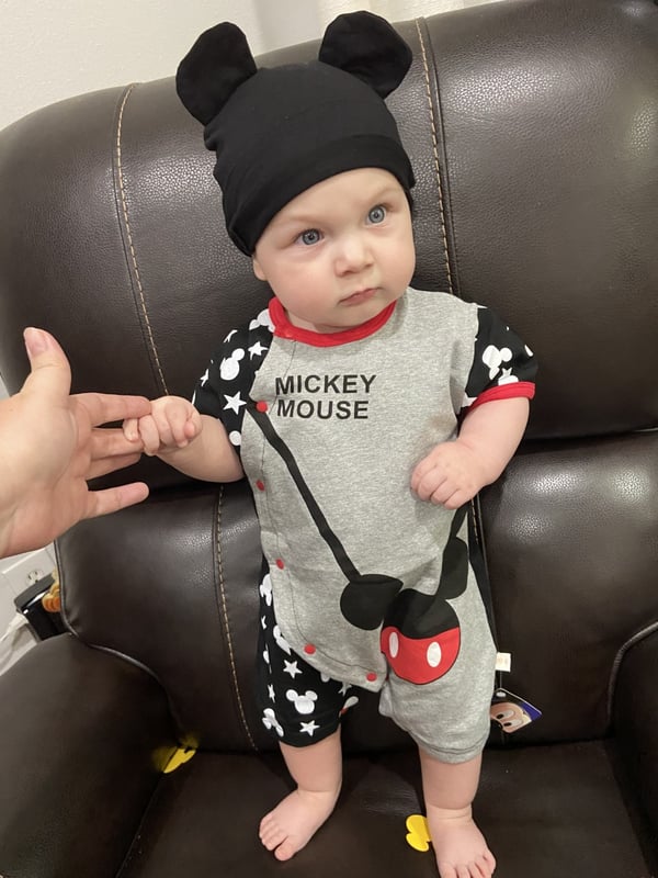 Image of Mickey Inspired Romper 2 piece outfit 