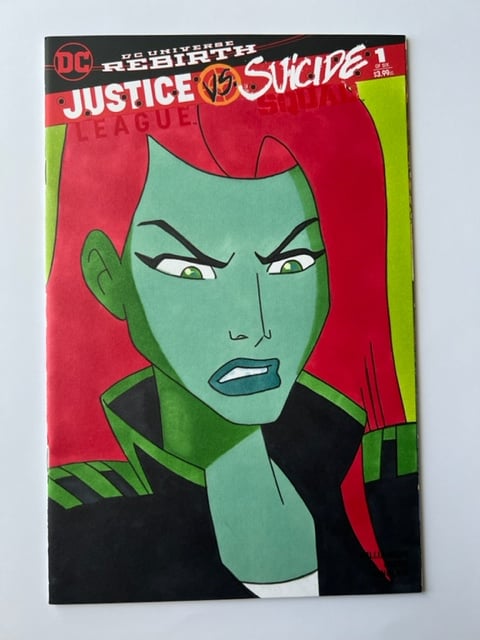 Poison Ivy (Animated) Sketch Cover Comic Book Original Art 1/1