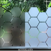 Image 1 of Glasdekorfolie Sechseck, Fensterfolie Bienenwabe