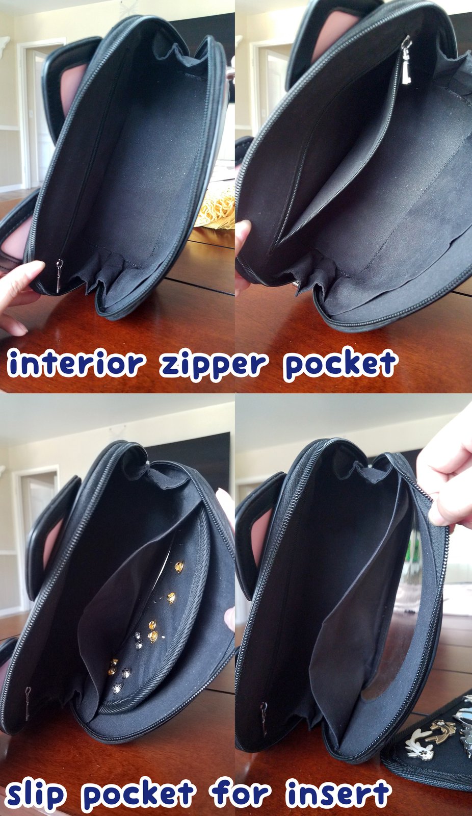 Inside zipper pocket hot sale