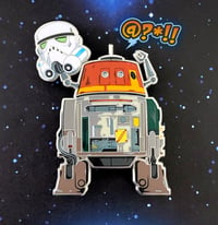 A Grade-  "Angry Beeps" Chopper and trooper Hard Enamel pin 