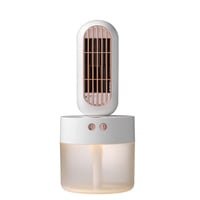 Image 1 of Portable USB Rechargeable Electric Water-Cooling Fan with LED Light 