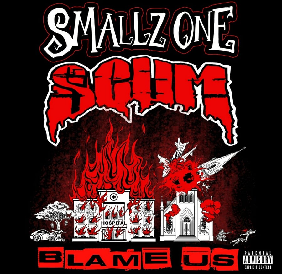 Image of SMALLZ ONE AND SCUM : BLAME US FLAG