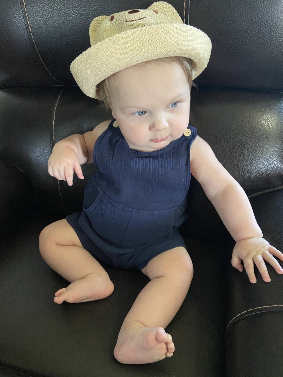 Image of Romper/Overall Navy Blue