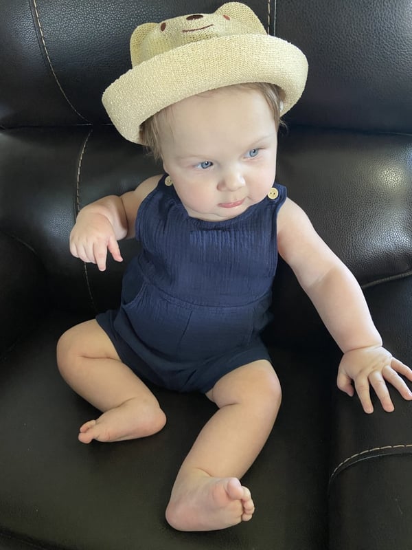 Image of Romper/Overall Navy Blue